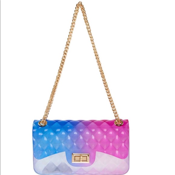 Handbags - Blue and pink jelly bag